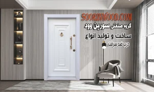 درب ضد سرقت روکش فلز سفید